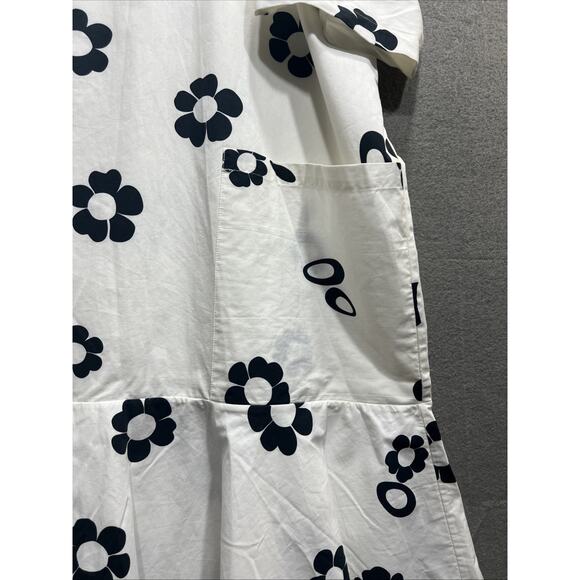 MR. Larkin Girlflower Big PocketS Dress White Womens Size M/L Retail Value $480 - Picture 5 of 9